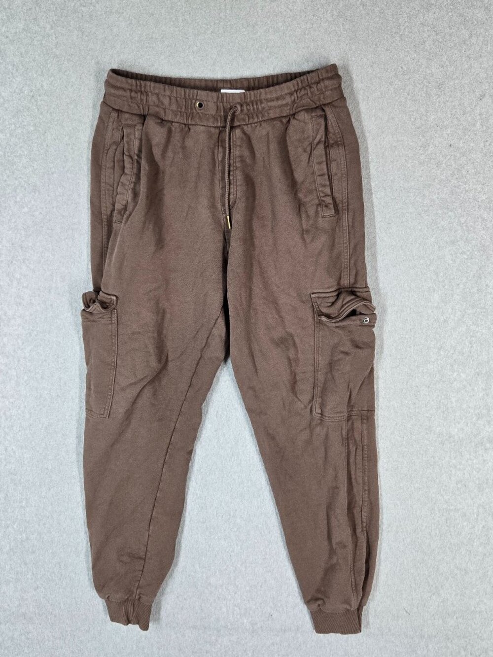 Gymshark Men Activewear Pants M Brown Rest Day Essentials Jogger Cargo Pockets